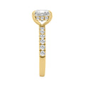 14K YELLOW GOLD 6.00CT ROUND/CUSHION DIAMOND LADIES RING (CENTER STONE CUSHION DIAMOND 5CT)