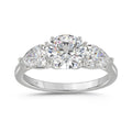 14K WHITE GOLD 2 1/3CT ROUND/PEAR DIAMOND LADIES RING (CENTER STONE ROUND DIAMOND 1 1/4CT)