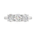14K WHITE GOLD 2 1/4CT ROUND DIAMOND LADIES RING
