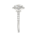 14K WHITE GOLD 4 1/2CT ROUND/CUSHION DIAMOND LADIES RING (CENTER STONE CUSHION DIAMOND 4CT & Color F-G Clarity VS1/VS2)