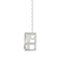 14K WHITE GOLD 1 1/3CT FANCY CUT ALPHABET DIAMOND LADIES PENDANT WITH CHAIN