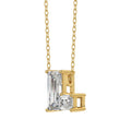 14K YELLOW GOLD 1 1/3CT FANCY CUT ALPHABET DIAMOND LADIES PENDANT WITH CHAIN