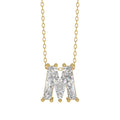 14K YELLOW GOLD 1 5/8CT FANCY CUT ALPHABET DIAMOND LADIES PENDANT WITH CHAIN