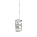14K WHITE GOLD 1 5/8CT FANCY CUT ALPHABET DIAMOND LADIES PENDANT WITH CHAIN