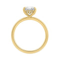 14K YELLOW GOLD 2.00CT ROUND/EMERALD DIAMOND LADIES RING (CENTER STONE EMERALD DIAMOND 2CT)