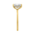 14K YELLOW GOLD 2.00CT ROUND/EMERALD DIAMOND LADIES RING (CENTER STONE EMERALD DIAMOND 2CT)