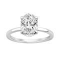 14K WHITE GOLD 2.00CT OVAL/ROUND DIAMOND LADIES RING (CENTER STONE OVAL DIAMOND 2CT)