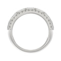 14K WHITE GOLD 1 1/4CT ROUND/BAGUETTE DIAMOND LADIES BAND