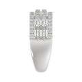 14K WHITE GOLD 1 1/4CT ROUND/BAGUETTE DIAMOND LADIES BAND