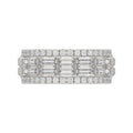 14K WHITE GOLD 1 1/4CT ROUND/BAGUETTE DIAMOND LADIES BAND