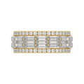 14K YELLOW GOLD 1 1/4CT ROUND/BAGUETTE DIAMOND LADIES BAND
