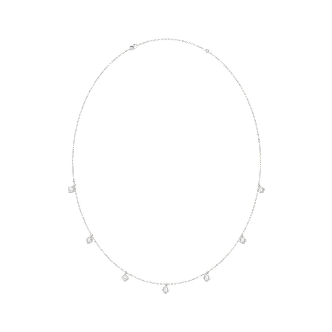 14K WHITE GOLD 1.00CT ROUND/PEAR/MARQUISE/OVAL DIAMOND LADIES NECKLACE