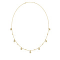 14K YELLOW GOLD 1.00CT ROUND/PEAR DIAMOND LADIES NECKLACE