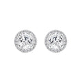 14K WHITE GOLD 2 1/4CT ROUND DIAMOND LADIES EARRINGS