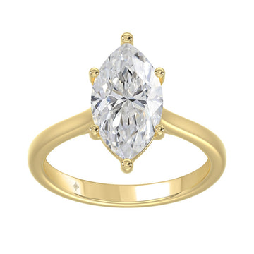 14K YELLOW GOLD 1 1/2CT MARQUISE DIAMOND SOLITAIRE RING