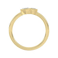 Elegant ColleCTions Linked Hearts Ladies Ring 10K Yellow Gold 3/4CT Marquise Lab Grown Diamond (Color F-G -Clarity VS1/VS2)
