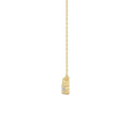 Elegant Ladies 10K Yellow Gold 1/2CT Round Lab Grown five stone Diamond Fancy Bezel set Necklace  (Color F-G -Clarity VS1/VS2)
