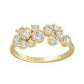 Classic 10K Yellow Gold  Round Lab Grown Diamond Ladies Fashion  Ring 3/4Ct (Color F-G -Clarity Vs1/Vs2)