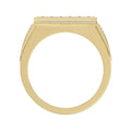 14K YELLOW GOLD 1.00CT ROUND DIAMOND MEN'S RING 