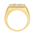 14K YELLOW GOLD 1 3/4CT ROUND DIAMOND MEN'S RING 