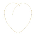 Luxury Round/Pearl Diamond Necklace 10K Yellow Gold 1/3CT Elegant Ladies Jewelry (Color F-G -Clarity VS1/VS2)