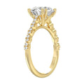 Ladies 14K Yellow Gold Ladies Elegance- Bridal Set  3 1/3CT Round Diamond 3.00CT Round Center stone (Color F-G -Clarity VS1/VS2)