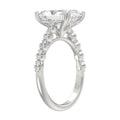 Ladies 14K White Gold Ladies Elegance- Bridal Set  3 1/3CT Round & Radiant Diamond 3.00CT Radiant Center stone (Color F-G -Clarity VS1/VS2)