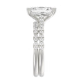 Ladies 14K White Gold Ladies Elegance- Bridal Set  3 1/3CT Round & Radiant Diamond 3.00CT Radiant Center stone (Color F-G -Clarity VS1/VS2)