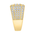 14K YELLOW GOLD 3.00CT ROUND/PRINCESS DIAMOND MEN'S RING