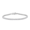 14K WHITE GOLD 6 3/8CT ROUND DIAMOND LADIES BRACELET