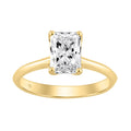 14K YELLOW GOLD 1 1/2CT RADIANT DIAMOND LADIES SOLITAIRE RING