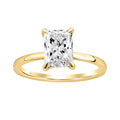 14K YELLOW GOLD 2.00CT ROUND/RADIANT DIAMOND LADIES RING (CENTER STONE RADIANT DIAMOND 2CT)