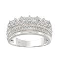 14K White Gold Ladies Fashion Ring with 1.00 CT Round & Marquise Diamonds