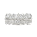 14K White Gold Ladies Fashion Ring with 1.00 CT Round & Marquise Diamonds