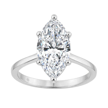 14K WHITE GOLD 3.00CT MARQUISE DIAMOND LADIES SOLITAIRE RING (CENTER STONE MARQUISE DIAMOND 3CT