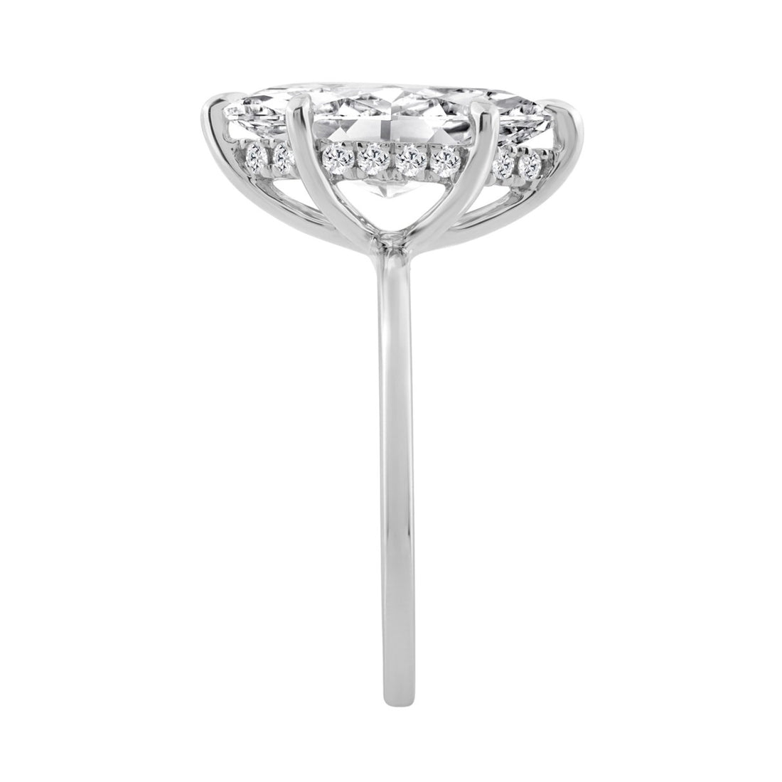 14K WHITE GOLD 3 1/6CT MARQUISE DIAMOND LADIES RING (CENTER STONE MARQUISE DIAMOND 3.00CT)