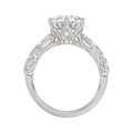 Luxury 14K White Gold  Bridal Ring for Ladies 3 3/4CT Round & Marquise Cut Diamonds 3.00CT Round Center stone (Color F-G -Clarity VS1/VS2)