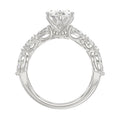 14K White Gold  Bridal Fashion Ring for Ladies 4CT Round & Marquise& Pear Cut Diamonds 3.00CT Marquise Center stone (Color F-G -Clarity VS1/VS2)