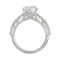 Elegant 14K White Gold  Bridal Fancy Ring for Ladies 3 3/4CT Round & Marquise& Oval Cut Diamonds 3.00CT Center stone (Color F-G -Clarity VS1/VS2)