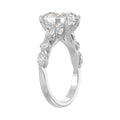 Elegant 14K White Gold  Bridal Fancy Ring for Ladies 3 3/4CT Round & Marquise& Oval Cut Diamonds 3.00CT Center stone (Color F-G -Clarity VS1/VS2)