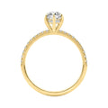 14K YELLOW GOLD 1 3/4CT MARQUISE/ROUND DIAMOND LADIES RING (CENTER STONE MARQUISE DIAMOND 1 1/2CT)