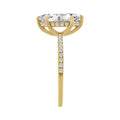 14K YELLOW GOLD 1 3/4CT MARQUISE/ROUND DIAMOND LADIES RING (CENTER STONE MARQUISE DIAMOND 1 1/2CT)