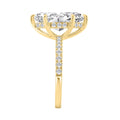 14K YELLOW GOLD 3 1/2CT MARQUISE/ROUND DIAMOND LADIES RING (CENTER STONE MARQUISE DIAMOND 3CT)