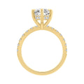 14K YELLOW GOLD 4 3/4CT MARQUISE/ROUND DIAMOND LADIES RING (CENTER STONE MARQUISE DIAMOND 4CT)