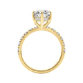 14K YELLOW GOLD 6.00CT MARQUISE/ROUND DIAMOND LADIES RING (CENTER STONE MARQUISE DIAMOND 5CT)