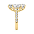 14K YELLOW GOLD 6.00CT MARQUISE/ROUND DIAMOND LADIES RING (CENTER STONE MARQUISE DIAMOND 5CT)