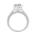 14K WHITE GOLD 5 1/2CT ROUND/PRINCESS/OVAL DIAMOND LADIES RING (CENTER STONE OVAL DIAMOND 4CT)