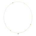 10K Yellow Gold Pearl & Ladies Necklace 1/5CT  Marquise Diamonds (Color F-G -Clarity VS1/VS2)
