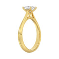 LADIES SOLITAIRE RING 1CT PRINCESS DIAMOND 14K YELLOW GOLD