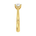 LADIES SOLITAIRE RING 1CT ROUND DIAMOND 14K YELLOW GOLD